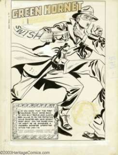 Al Avison - Original Art for Green Hornet #40, Complete 10-page Story, "My Money -- Your Life!" (Harvey, - | Heritage