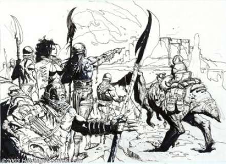 Simon Bisley Original Science Fiction Illustration (undated). Nice Star Wars-esque pen-and-marker illustration by - | Heritage