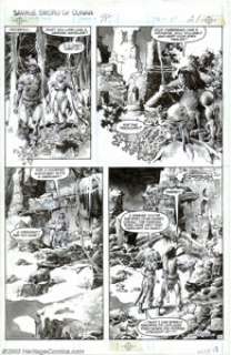 John Buscema and Rudy Nebres - Original Art for Savage Sword of Conan #98 (Marvel, 1984). Beautiful, moody page - | Heritage