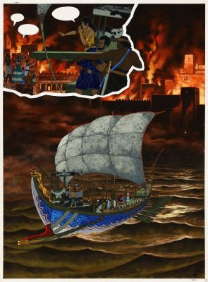 Jéronaton | L’Eternel voyage, planche n°30 à la gouache de… | AZ auction