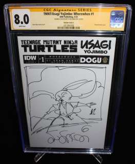 Stan Sakai | Tmnt/Usagi Yojimbo: Wherewhen #1 (Cgc 8.0) Sketch Cover By Stan Sakai - 2023 | Anthony’s Comic Book Art