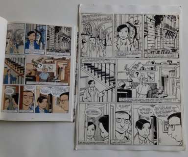 Violeff | planche originale de l’album ’Faux Contact’  - Encre de chine  - (1987) | Catawiki