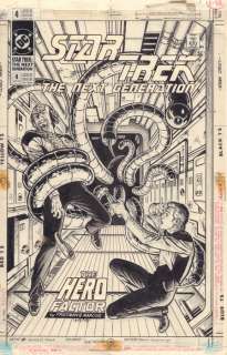 Original Cover Art By Jerome K. Moore | DC Comics  - Star Trek : The Next Generation #4  - Cover  - Signed  - (1990) | Catawiki