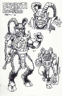 Kevin Eastman | Neca Savanti Romero Original Art Character Design Roughs | Kevin Eastman