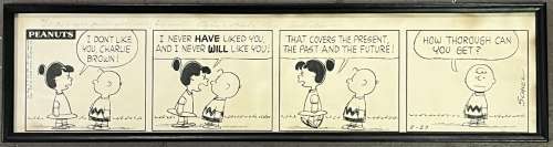 Original Charles Schulz Peanuts Daily Signed & Inscribed | Weiss Auctions