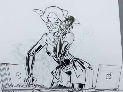 Meynet, Felix | 2x Dessin original en encre de Chine et mine de plomb  - "Bonnes SÅ“urs très Modernes et en Tenues Légères " | Catawiki