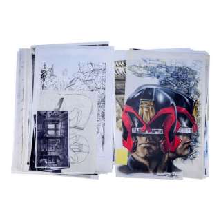 Set of 59 Printed Mega-City One and Judge Dredd (Sylvester Stallone) Concept Artworks / JUDGE DREDD (1995) | Propstore