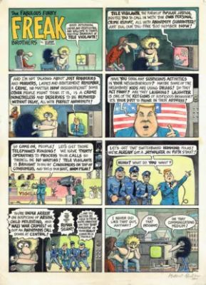 Gilbert Shelton | The Freak Brothers – Tele vigilante | La Galerie de la Bande Dessinée