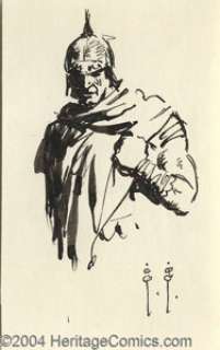 Frank Frazetta - Original Art Sketch Portrait of a Centurion (undated). Evocative portrait sketch of a Centurion - | Heritage