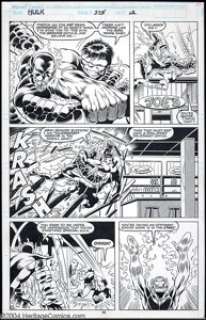 Dale Keown and Bob McLeod - Incredible Hulk #375, page 12 Original Art (Marvel, 1990). The incredible Hulk goes - | Heritage