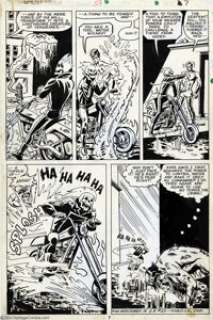 Don Perlin - Ghost Rider #59, page 7 Original Art (Marvel, 1981). The Ghost Rider splashes water all over the - | Heritage