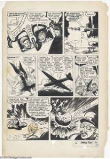 Rudy Palais - Strange Story #1, page 6 Original Art (Harvey, 1946). In this eerie yarn, a giant falcon forces a WW - | Heritage
