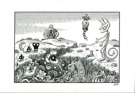 Jim Woodring - Poochytown - Endpapers Double Splash