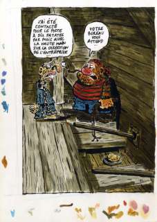 Vuillemin | Votre bureau vous attend Illustration en technique mixte, signée en bas Ã  droite… | Cornette de St Cyr