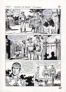 Seijas, Ernesto Garcia - original plate for Tex no. 599, â€œUn ranger per nemicoâ€ (2010) 