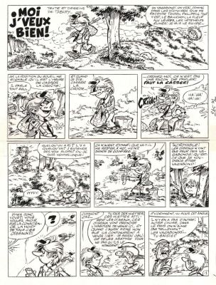 Tabary | Planche originale 1 de VALENTIN LE VAGABOND - Aux fous | Galerie Napoléon