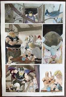 Bo Hampton Watercolour Artwork - Viking Glory : The Viking Prince 