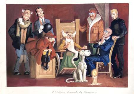 SEVERINO BARALDI - Original illustration for Alan Ford. Cm. 44x31. Gouache. Signed. Mint. Code 1550.