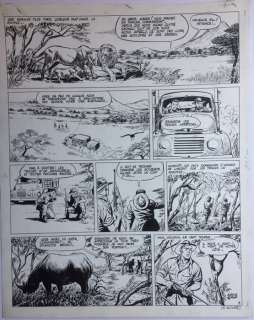 Forton, Gérald - Planche originale - Bob Morane - La piste de l’ivoire - (1955) | Catawiki