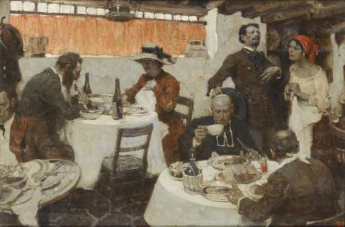 MEAD SCHAEFFER. "Tombarel in his Three Musketeers fashion bestowed on her his encomium." | Swann Galleries