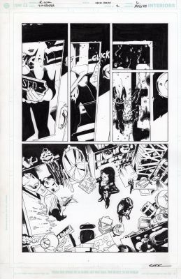 Ryan Sook | Sook, Ryan - Morrison’ Seven Soldiers: Zatanna #2 Splashy Pg 6, Zatanna in Magic Shop 2005 | Cool Lines Art