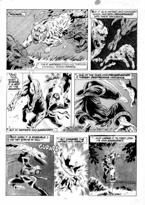 Paul Gulacy | Gulacy, Paul - Deadly Hands of Kung Fu #3 Pg 50, Shang Chi Vs Attack Dogs 1974 | Cool Lines Art