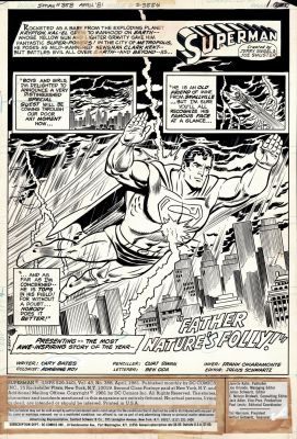 Curt Swan, Frank Chiarmonte | Superman #358 P 1 Splash (Best, Largest Swan Superman Splash Image Out There Folks!) 1980 | Romitaman