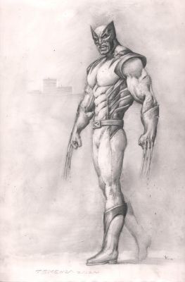 Mark Texeira | Wolverine Full Figure Rendered Pencil Art - Signed - 2024 | Anthony’s Comic Book Art