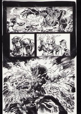 Jay Leisten | Terror War Ink Art - Interior Page | Anthony’s Comic Book Art