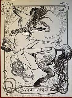 Manara, Milo - original back cover "Saggittario" (1980s) | Catawiki