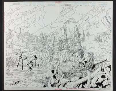 Original Art Page by Val Semeiks - Wolverine no. 99 - pages 2 and 3 | Catawiki