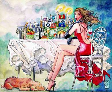 Milo Manara Donne e Motori: cena di gala | Little Nemo