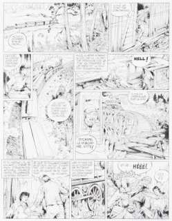 Blanc Dumont, Michel ( 1948 ) | Encre de chine pour la Planche 39 de la jeunesse de… | Stanley’s Auction