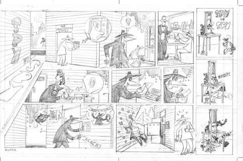 Peter Kuper | Spy vs Spy Pencils 3 Pages: "Chrysler" | Peter Kuper