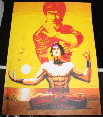 Paul Gulacy | Shang-Chi & Bruce Lee Large Painted Art - Signed - 2017 | Anthony’s Comic Book Art