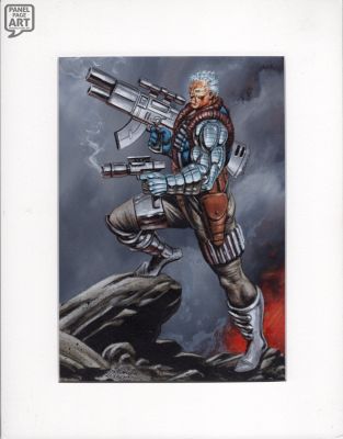 Joe Jusko - Marvel Masterpieces Card 18 - Cable - Art