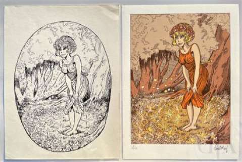 Walthéry/Natacha. Dessin original réaisé pour un… | Dagoty