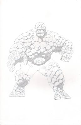 Pat Olliffe | Fantastic Four - Ben Grimm, the Thing Splash Page | Catskill Comics