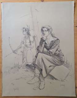 André Juillard | Lithographie Plume aux vents, Ariane et Beau TL n/s 26/60,… | Geneva Auctions