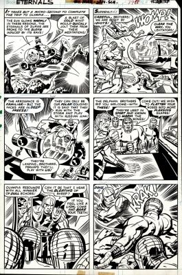 Jack Kirby Mike Royer | Eternals #11 P 17 (Eternals: Druig & Sigmar Capture Ikaris! Very Last Kirby Eternals Issue!) 1977 | Romitaman