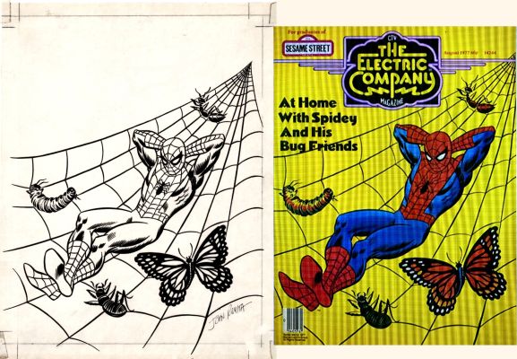 John Romita Sr. | Electric Company Magazine #37 Published Cover (Amazing Spider-Man & His Friends!) 1977 | Romitaman