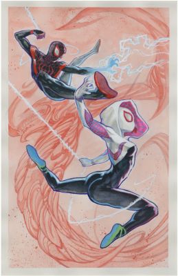 Aniekan Udofia | Spider-Man Miles Morales Ghost Spider Gwen Stacy V2 Pinup Marvel | TDArt