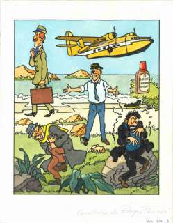 Hergé, Georges Remi Dit (1907-1983) | Dessin couleur de Bob De Moor, probablement pour un projet… | Stanley’s Auction