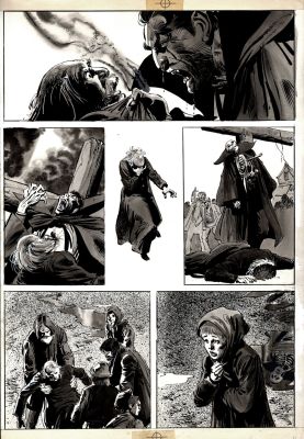 John Buscema, Klaus Janson | Tomb of Dracula #4 P 11 (A Priest Plunges a Stake Into Dracula on a Cross Turning Him Into Skeleton!) 1979 | Romitaman