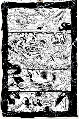 Tony Daniel | The Tenth #3 P 6 (Incredibly Detailed 4 Panel All Out Battle Page!) 1997 | Romitaman