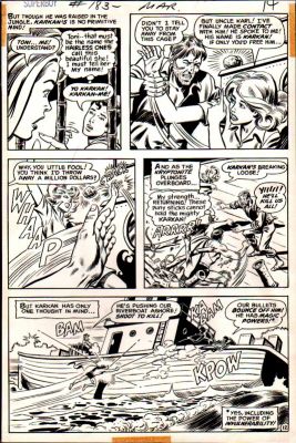 Bob Brown, Murphy Anderson | Superboy #183 P 12 (Superboy Battles Bad Guys on a Boat!) 1971 | Romitaman