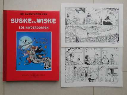 Bosschaert, Jan - Originele pagina (p.9) - Suske en WIske + SOS Kinderdorpen - groot formaat hc met linnen rug - 1e druk - (2015) | Catawiki