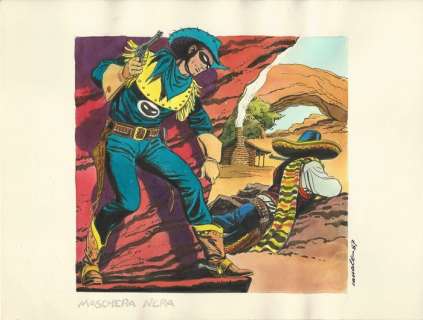 Canale, Antonio - original illustration Maschera Nera (1987) | Catawiki