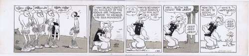 E.C. Segar | Popeye Daily 1/26/38 Segar Studio | ComicArtFans Classifieds