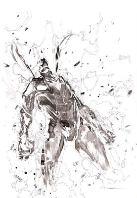 Keron Grant - Blue Beetle #1 Cover (Over-Sized Awesome Large 1St Issue Cover!)